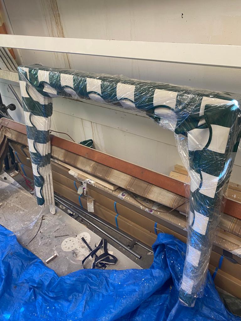 Nieuw bekleed houten markies 134x115, Ophalen of Verzenden, Nieuw