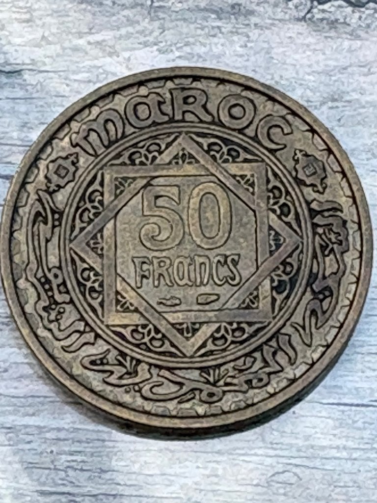 50 Francs 1951 Marocco, Ophalen of Verzenden, Overige landen, Losse munt