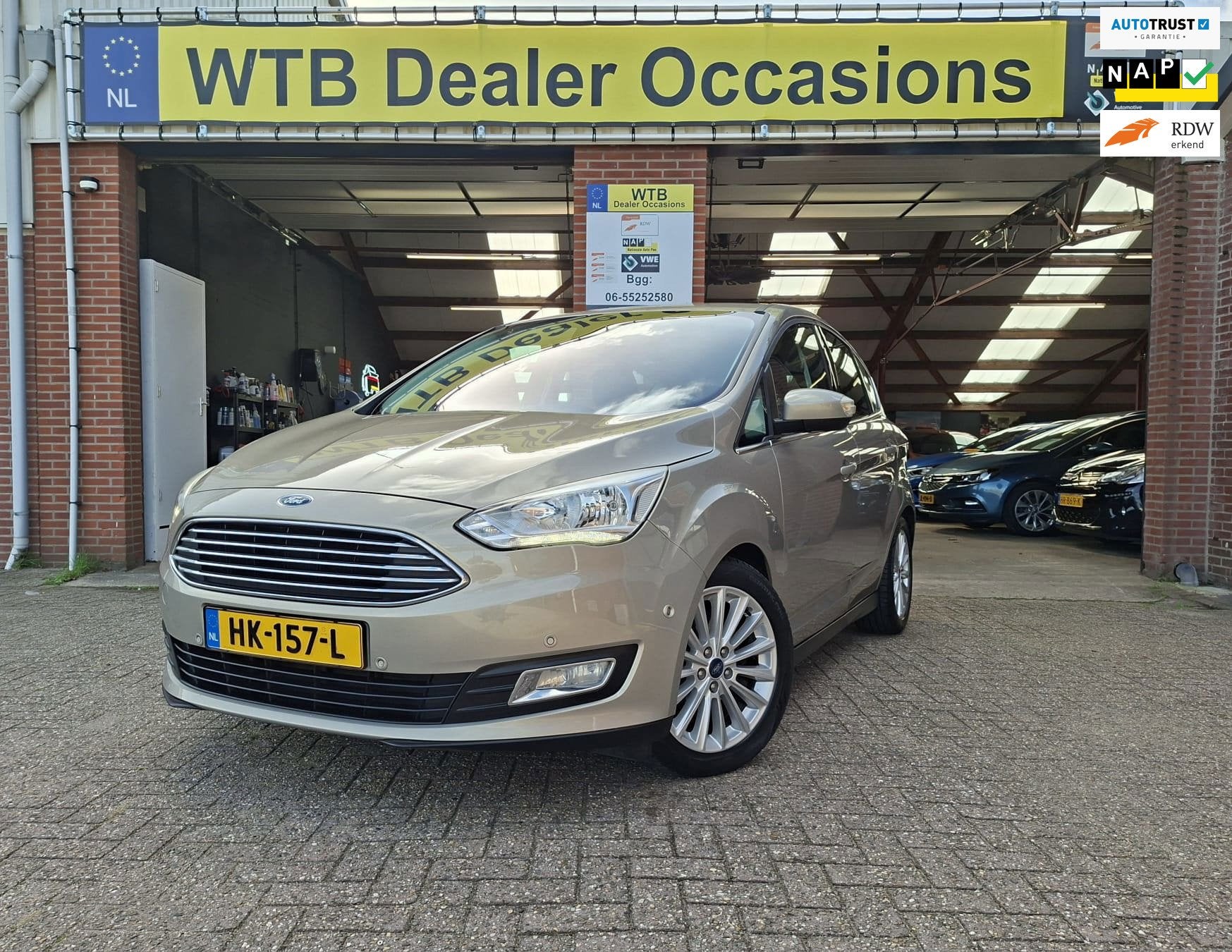 Ford C-Max 1.0 Titanium, Trekhaak Dealer o.h., 2e Eig, Navi,, Auto's, Voorwielaandrijving, Dealer onderhouden, Gebruikt, Origineel Nederlands