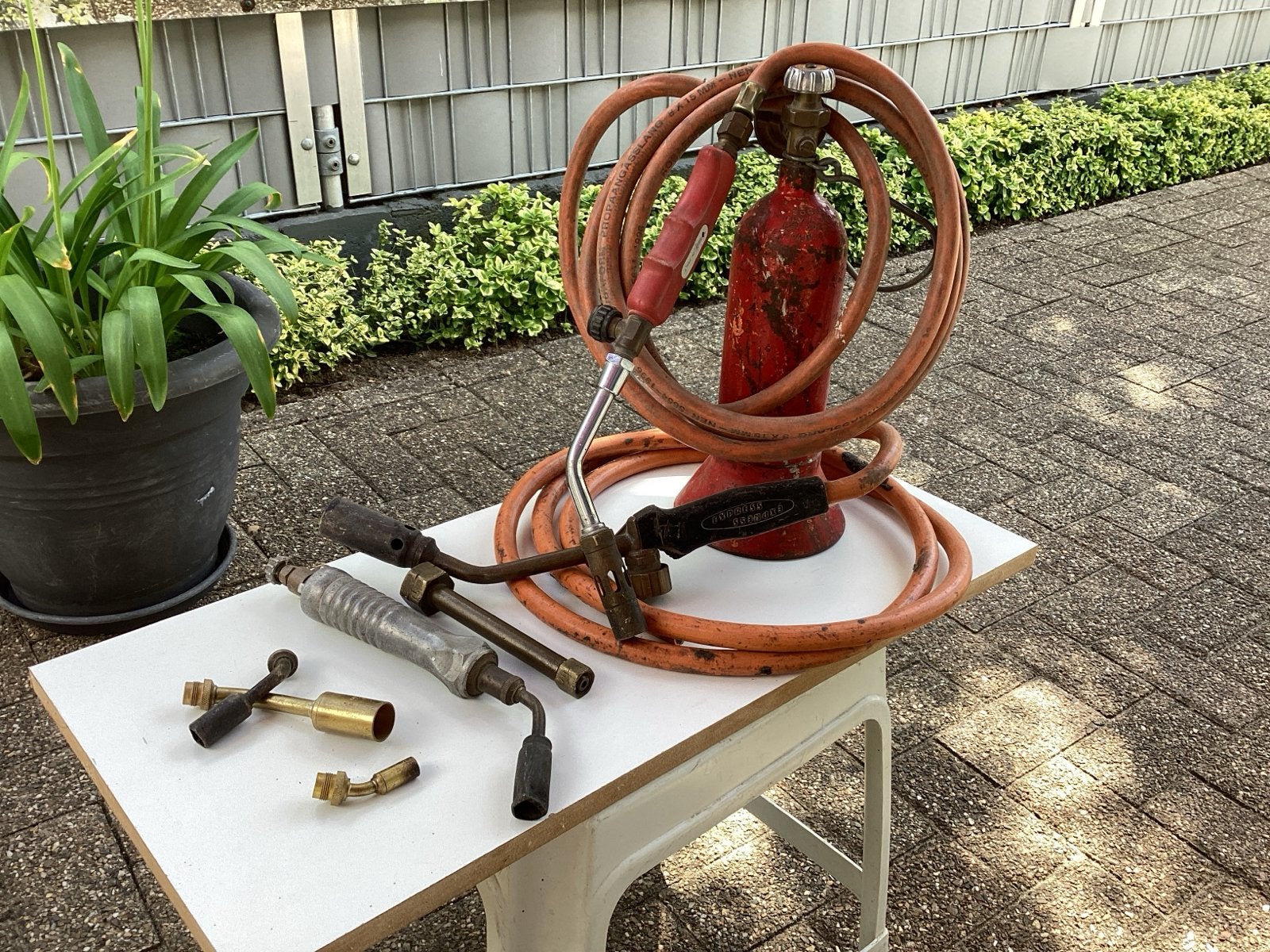 / brander met toebehoren, Doe-het-zelf en Verbouw, Gereedschap | Lasapparaten, Gebruikt, Ophalen