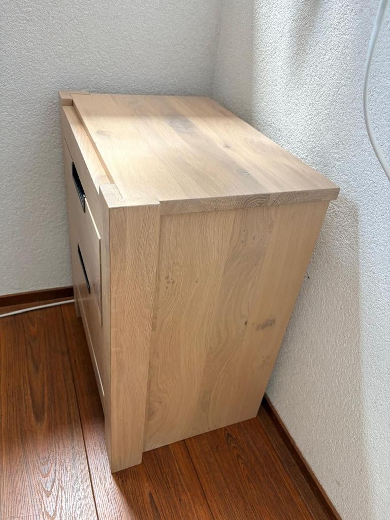Mooi massief eiken 2 persoons Auping bed., Huis en Inrichting, Ophalen, Gebruikt, 150 tot 200 cm, Minder dan 50 cm