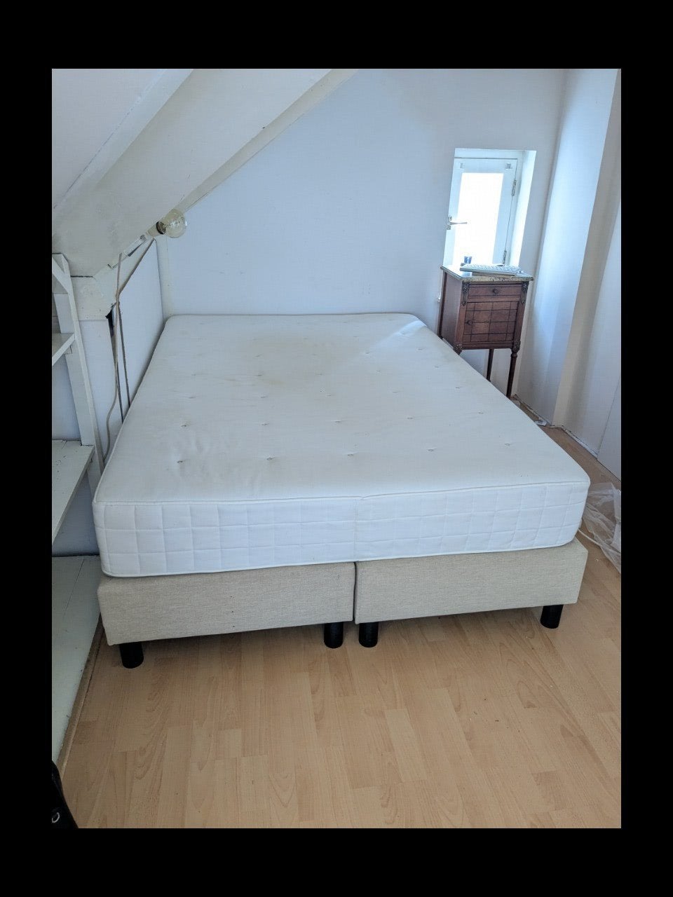GRATIS Ikea Hyllestad matras incl bedbodem 140x200, Ophalen, Gebruikt, Tweepersoons, 140 cm