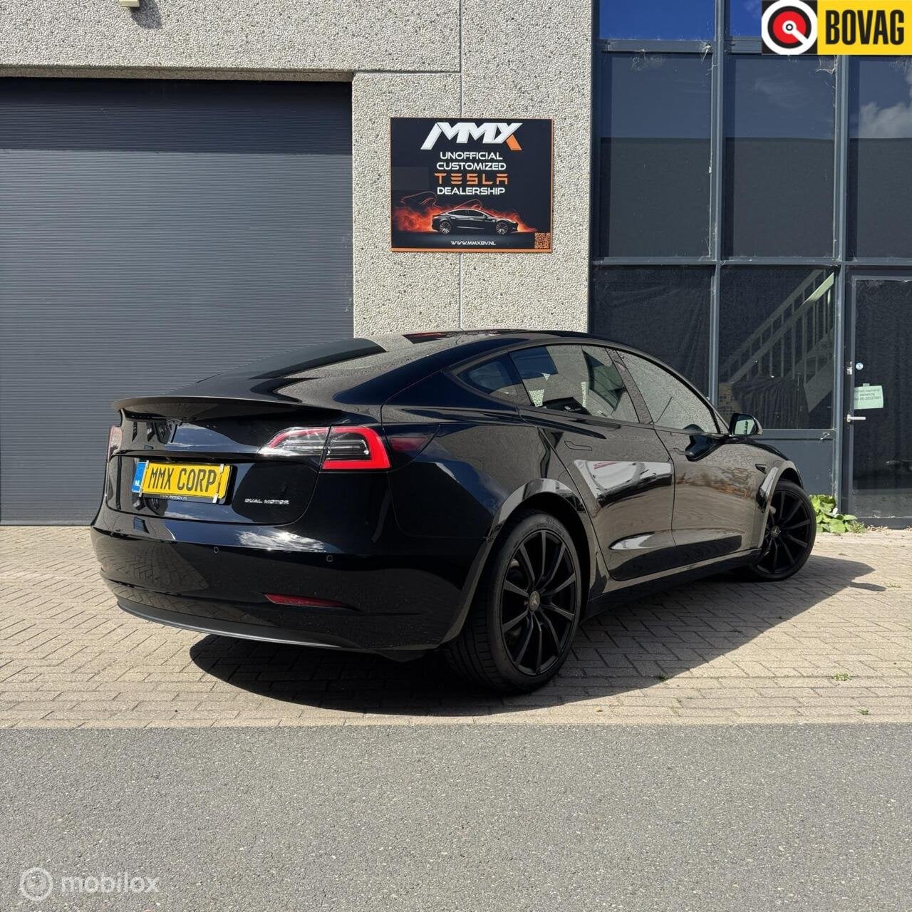 Tesla Model 3 Long Range AWD + MMX PACK + SOH 88%, Auto's, Automaat, Gebruikt, Zwart, Zwart