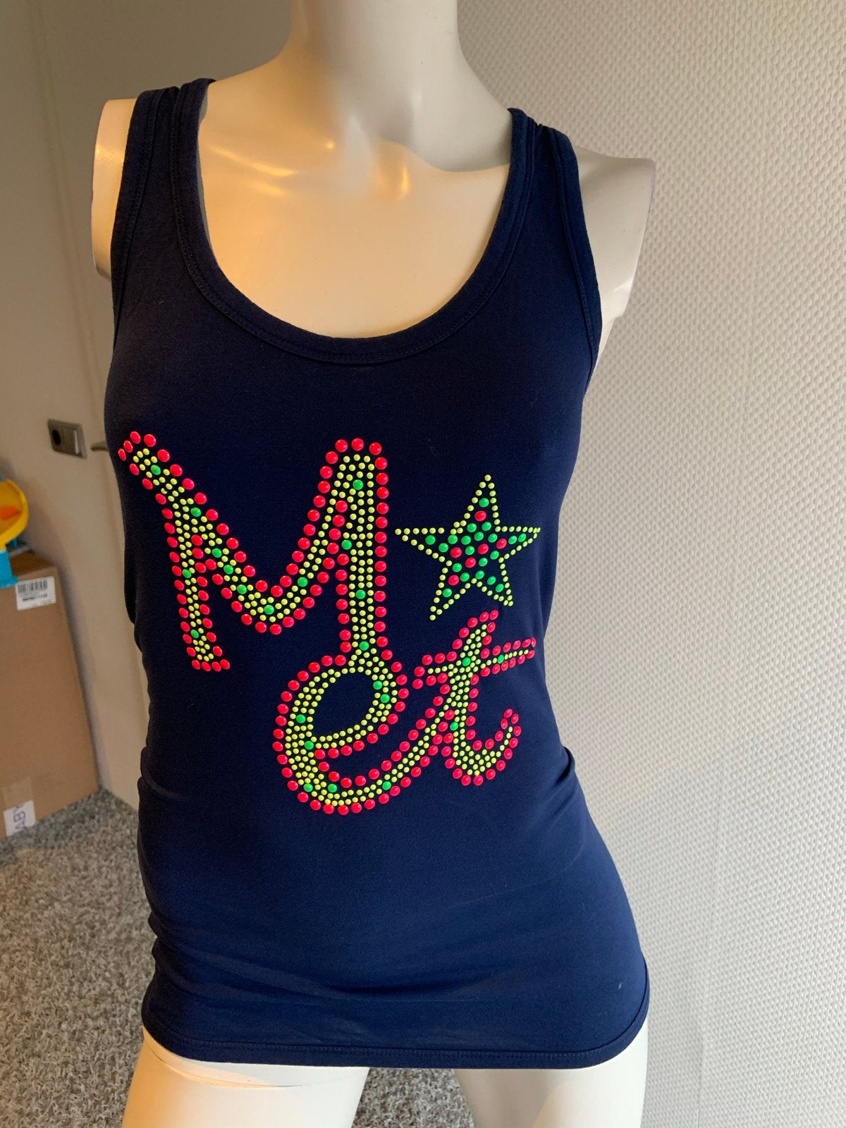 Met shirt met gekleurde studs maat m, Maat 38/40 (M), Blauw, ., Ophalen of Verzenden
