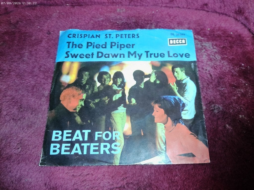 Crispian St.Peters - The Pied Piper, Gebruikt, Fotohoes, 7 inch, Ophalen of Verzenden