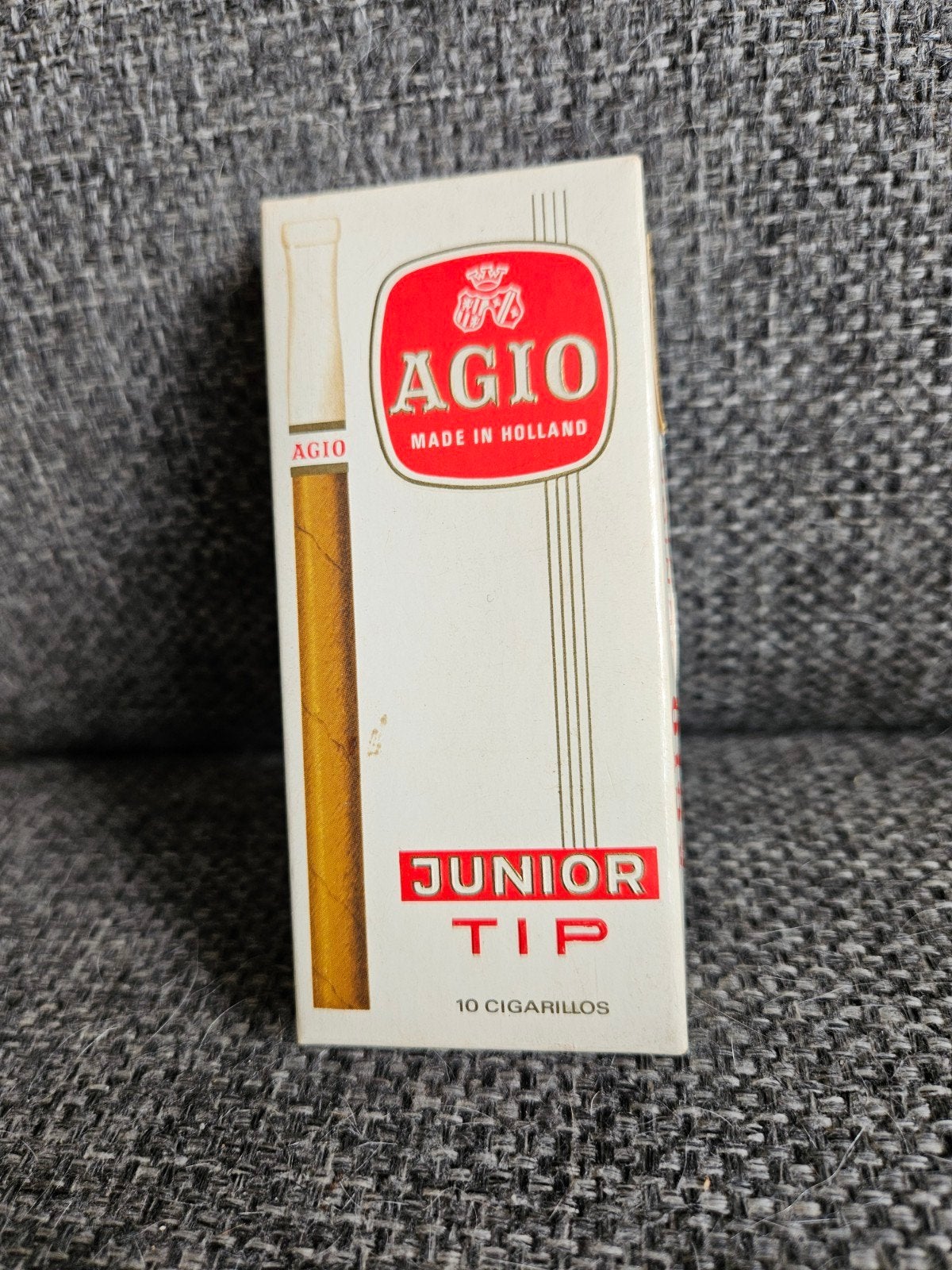 Agio Junior Tip Sigaren doosje - 10 Cigarillos, Verzenden, Gebruikt, Tabaksdoos of Verpakking