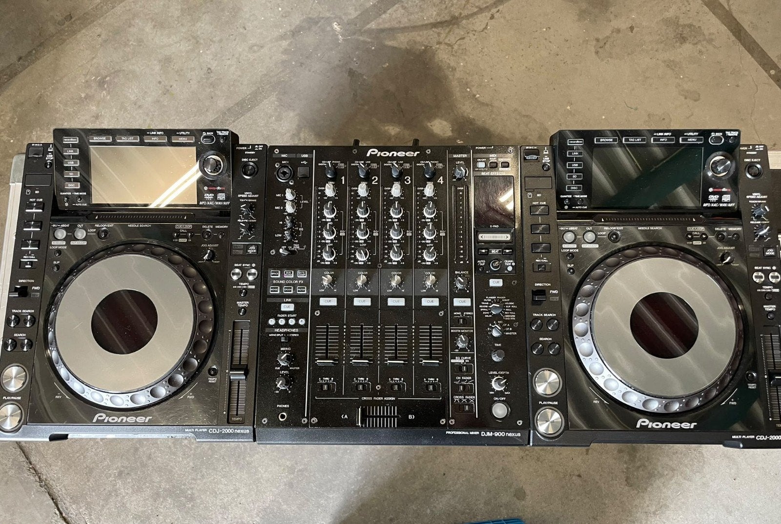 Pioneer Set Nexus 2x Cdj 2000 nxs 1x Djm 900 nxs, Muziek en Instrumenten, Ophalen, Gebruikt, Pioneer