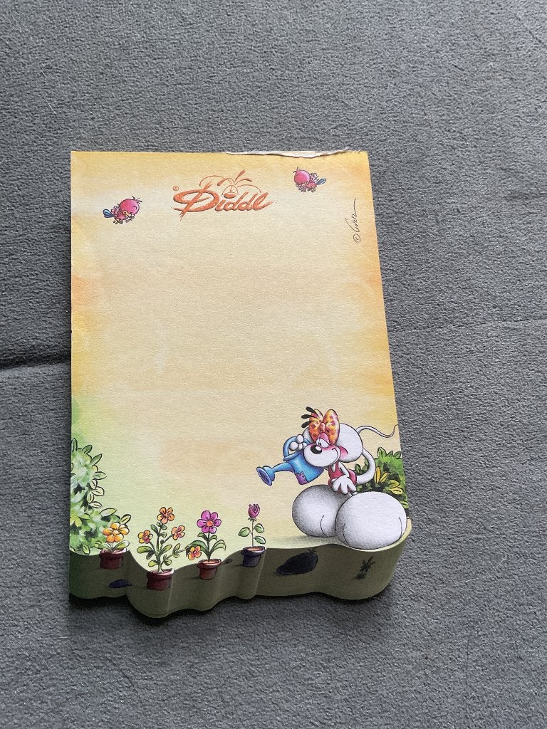 Diddl schrijfblokje 2, Verzamelen, Diddl, Ophalen of Verzenden, Diddl, Zo goed als nieuw, Papier, Kaart of Schrift