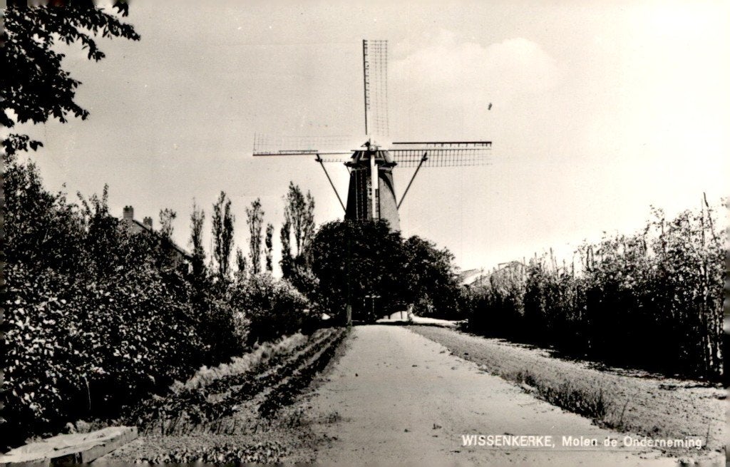 Wissenkerke Molen de Onderneming # 203, Verzamelen, Verzenden, 1940 tot 1960, Gelopen, Zeeland