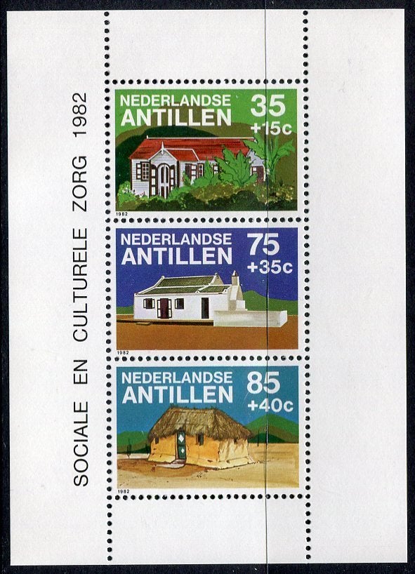 Nederlandse Antillen 734 postfris huizen blok 1982, Verzenden, Postfris