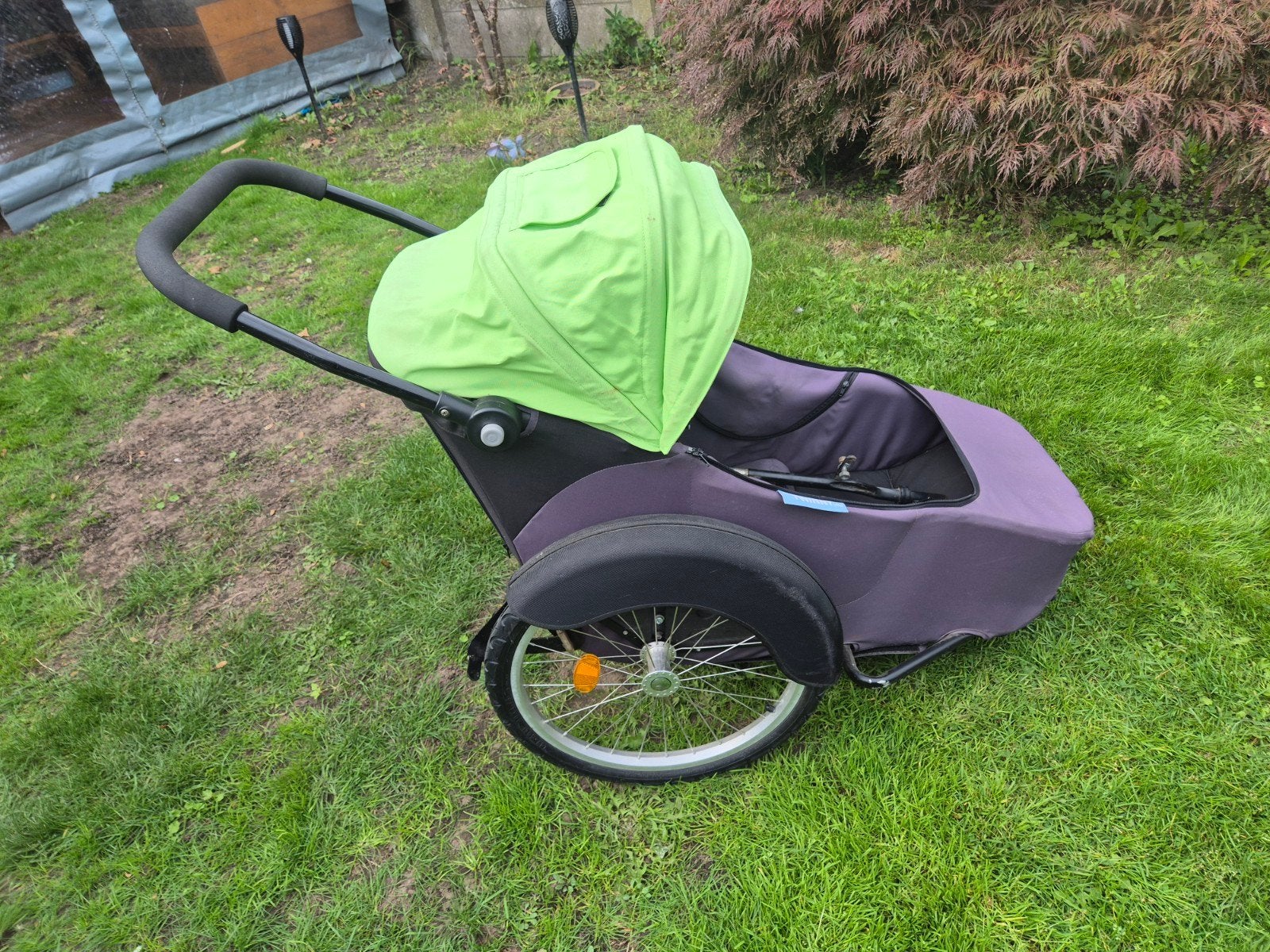 Twinky fietskar met nieuwe wielen en beschermnet, Ophalen, Gebruikt, Kinderkar, Twinky Fietskar