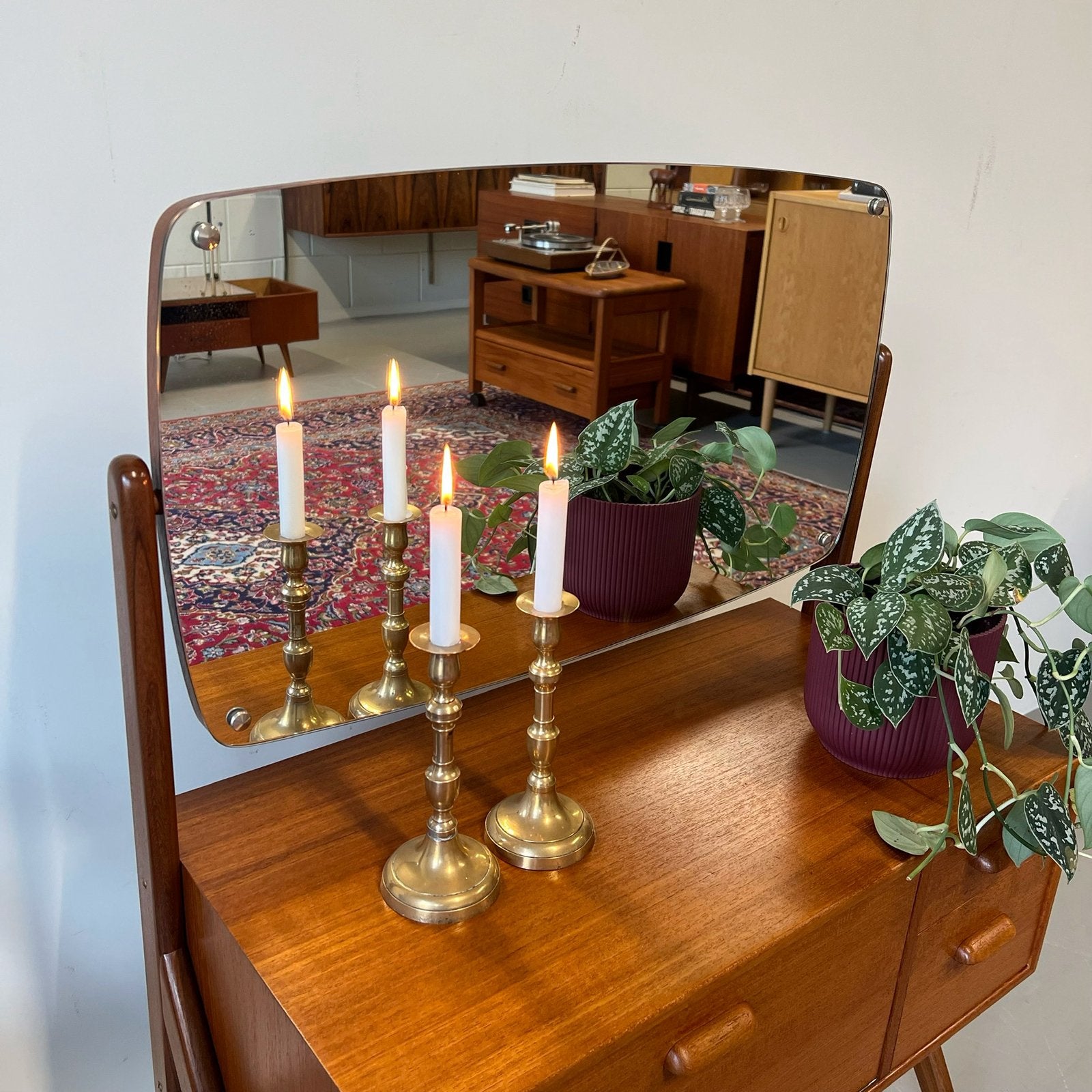 **SALE**  Vintage kaptafel, dressing table, Deens, Gebruikt, 100 tot 150 cm, ., Ophalen of Verzenden