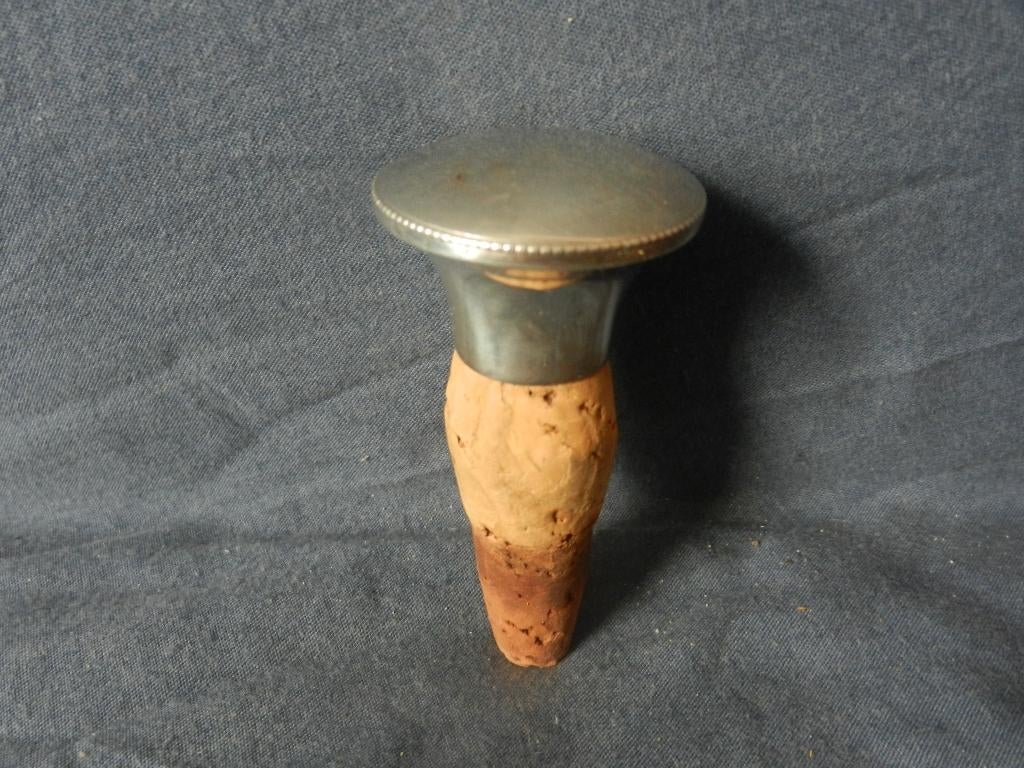 Zilveren flessenstop met parelrand circa 1920-1940, Antiek en Kunst, Ophalen of Verzenden, Zilver