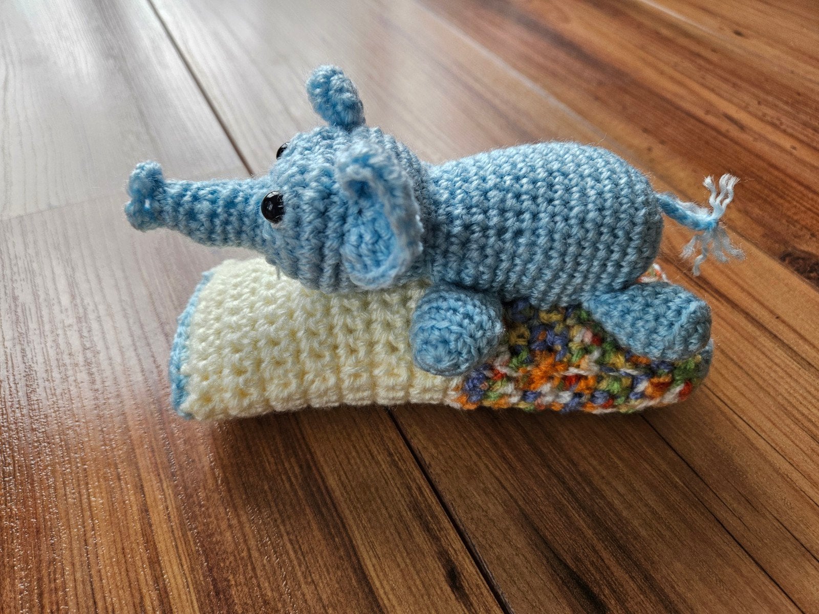 Gehaakte Olifant voor autogordel, Handgemaakt, Blauw, Nieuw, Ophalen of Verzenden