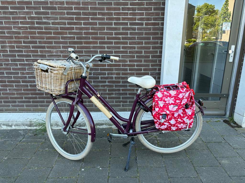 Giant Triple X Transportfiets Dames - Paars-Bordeauxrood, 50 tot 53 cm, Ophalen, Gebruikt, Giant