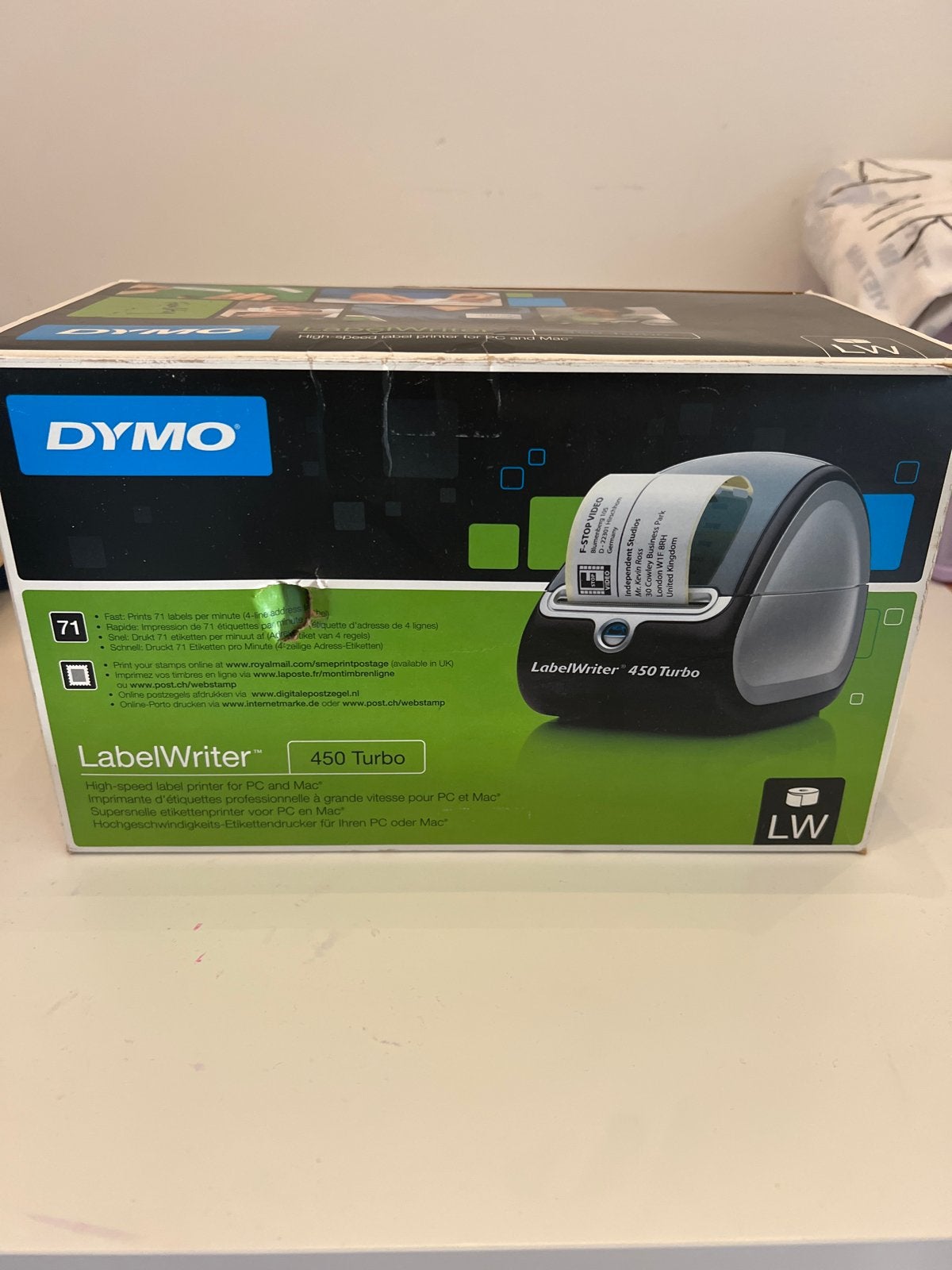 DYMO LabelWriter 450 Turbo Etikettenprinter, Computers en Software, Printers, Ophalen, Zwart-en-wit printen, Printer, Zo goed als nieuw