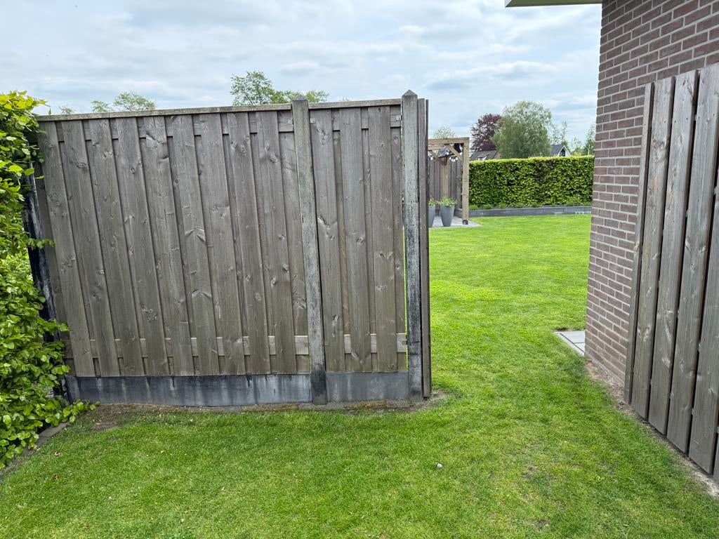 Houten Tuinpoort met Schuttingdelen - Gebruikt, Tuin en Terras, Ophalen, 1 tot 2 meter, Zo goed als nieuw, 3 tot 6 meter