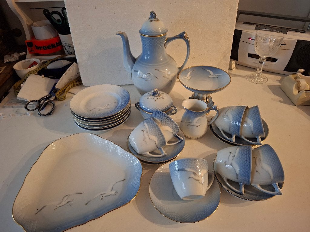 Bing & Grondahl Denmark Seagull - koffieservies met meeuwen, Ophalen of Verzenden