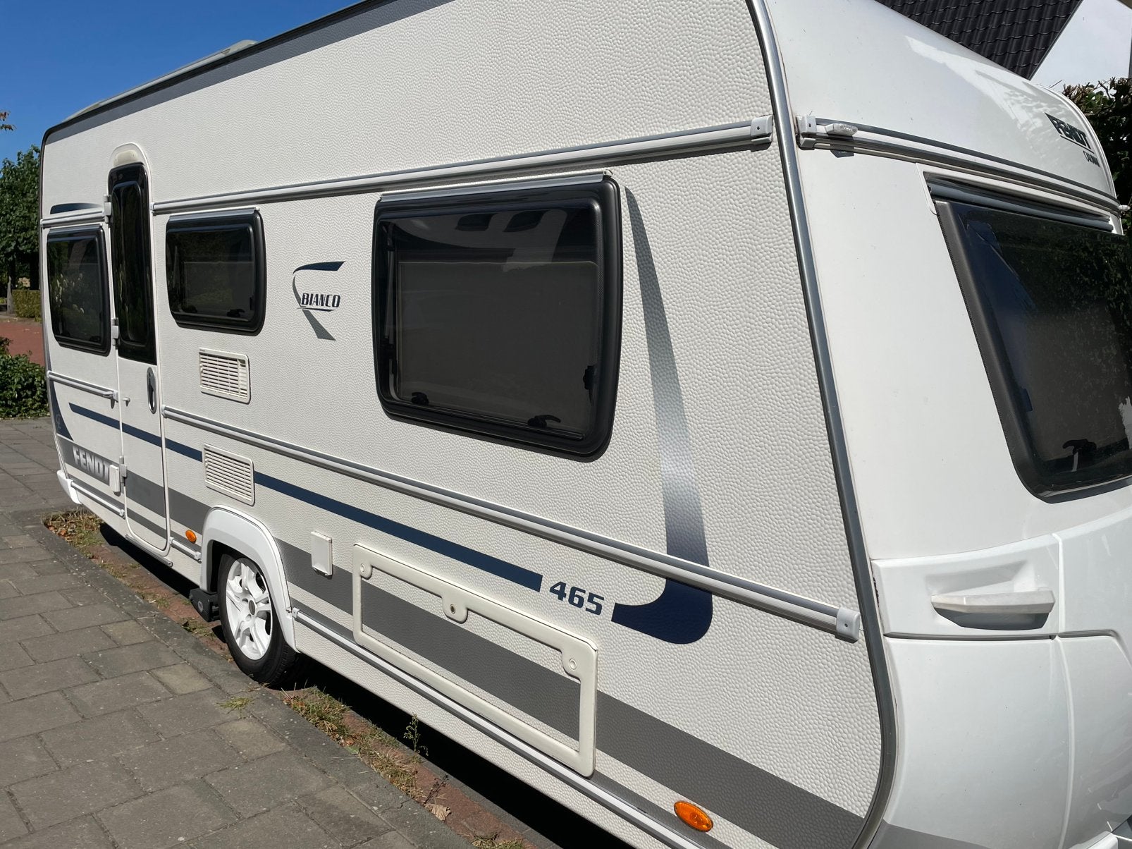 Fendt Bianco 465 (2012) - Zeer nette caravan met mover, Caravans en Kamperen, Caravans, Rondzit, Particulier, Fendt, Tot en met 4