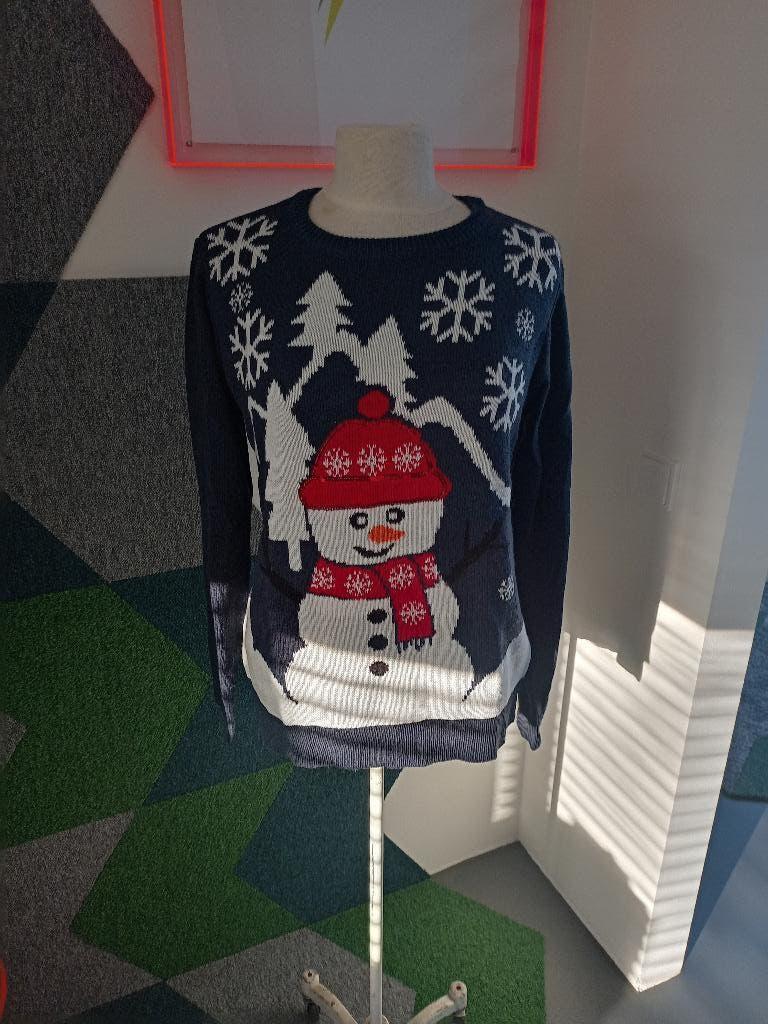 Leuke kerst trui, donkerblauw, maat M, Ophalen of Verzenden, Zo goed als nieuw