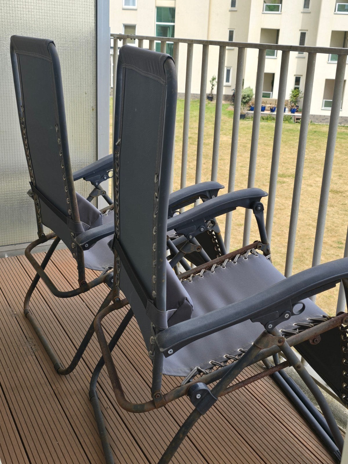Gratis superluxe tuinstoelen / standstoelen, Ophalen, Gebruikt, Kunststof