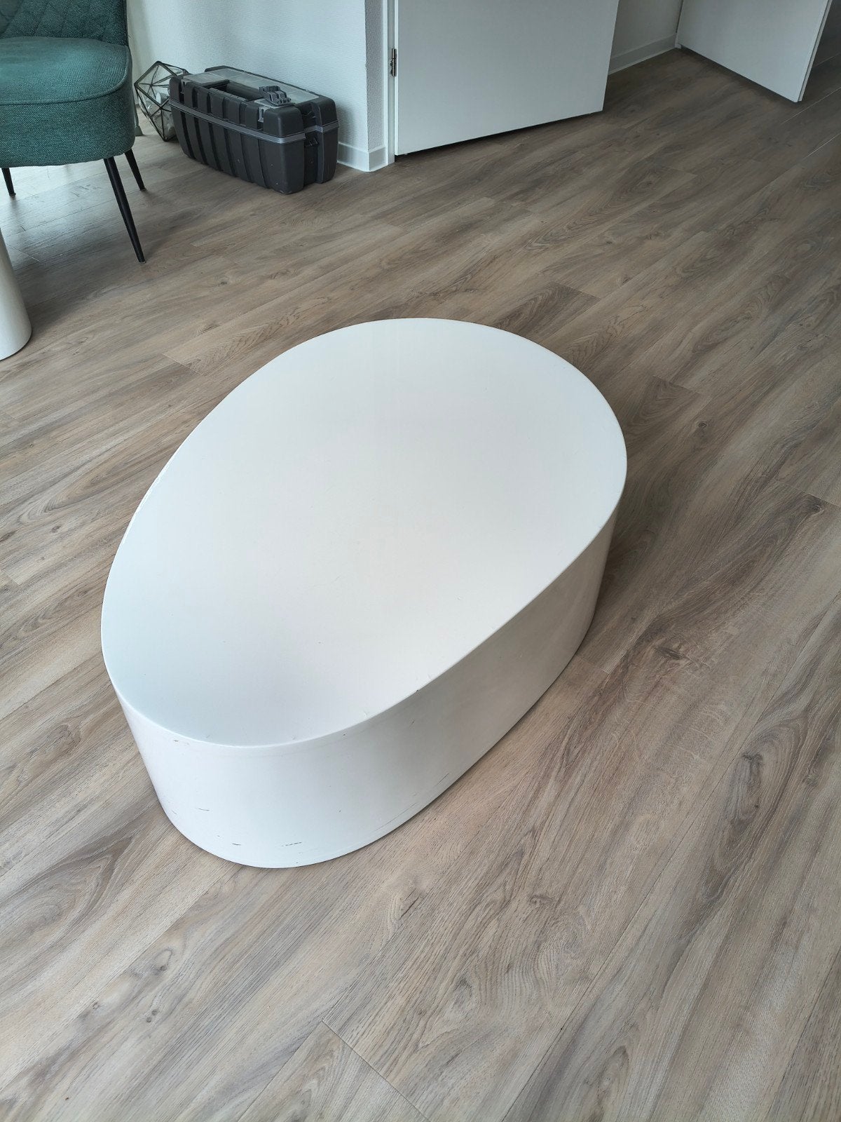 Salontafel ovaalvormig, Ophalen, Gebruikt, 50 tot 100 cm, 50 tot 100 cm