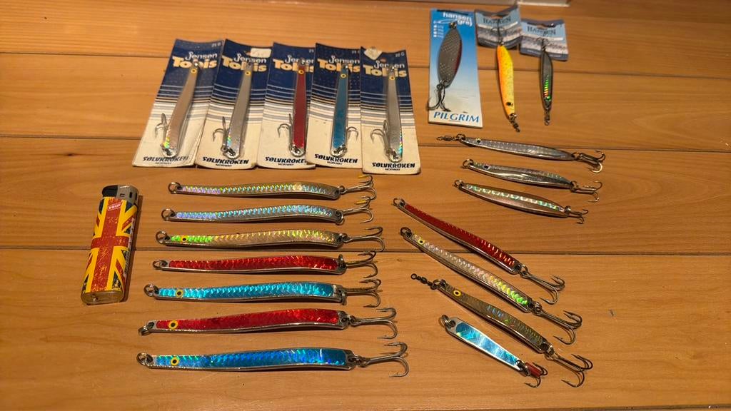 jensen Tobis en Hansen Grej blinkers 22stuks 20 en 30 gram, Ophalen of Verzenden, Zo goed als nieuw, Overige typen