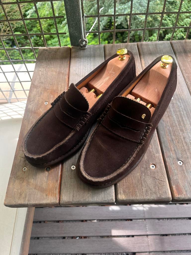 Greve Mohawks 10,5 / 45  Bruin suède, Ophalen of Verzenden, Gedragen, Bruin, Espadrilles of Moccasins