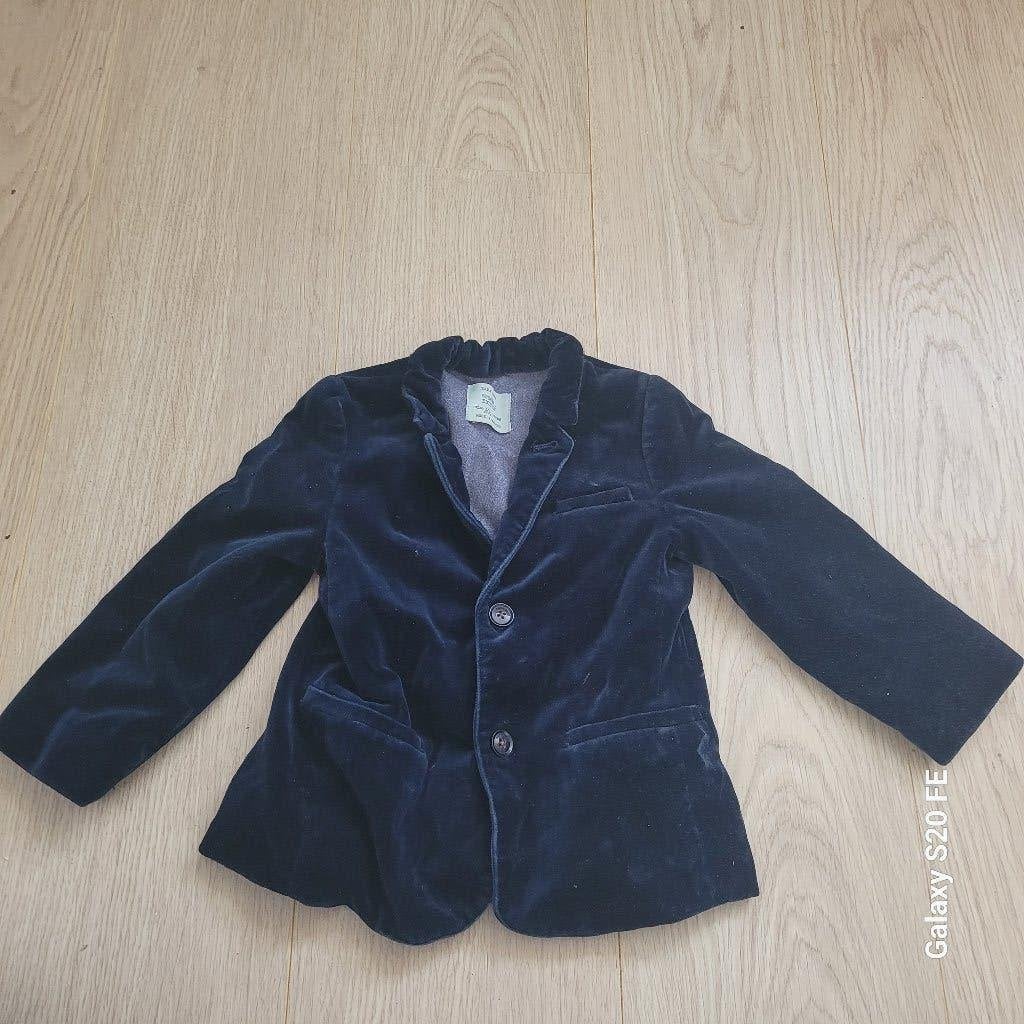 Colbert donkerblauw suede Zara special edition maat 98, Kinderen en Baby's, Kinderkleding | Maat 98, Ophalen of Verzenden, Zo goed als nieuw