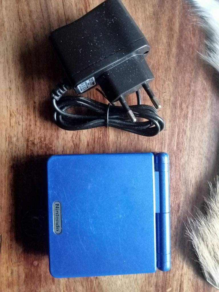 Game Boy Advance SP - Blauw met oplader, Ophalen of Verzenden, Gebruikt, Game Boy Advance SP