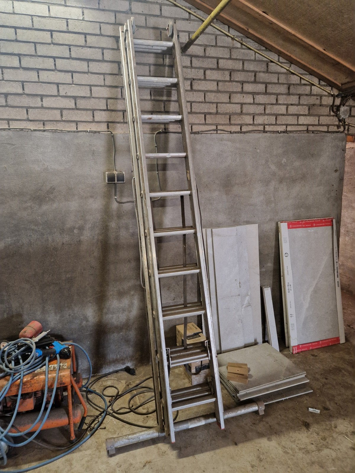 Altrex schuifladder 3 delig 3 x 10, Ophalen, Gebruikt, Ladder, Opvouwbaar of Inschuifbaar