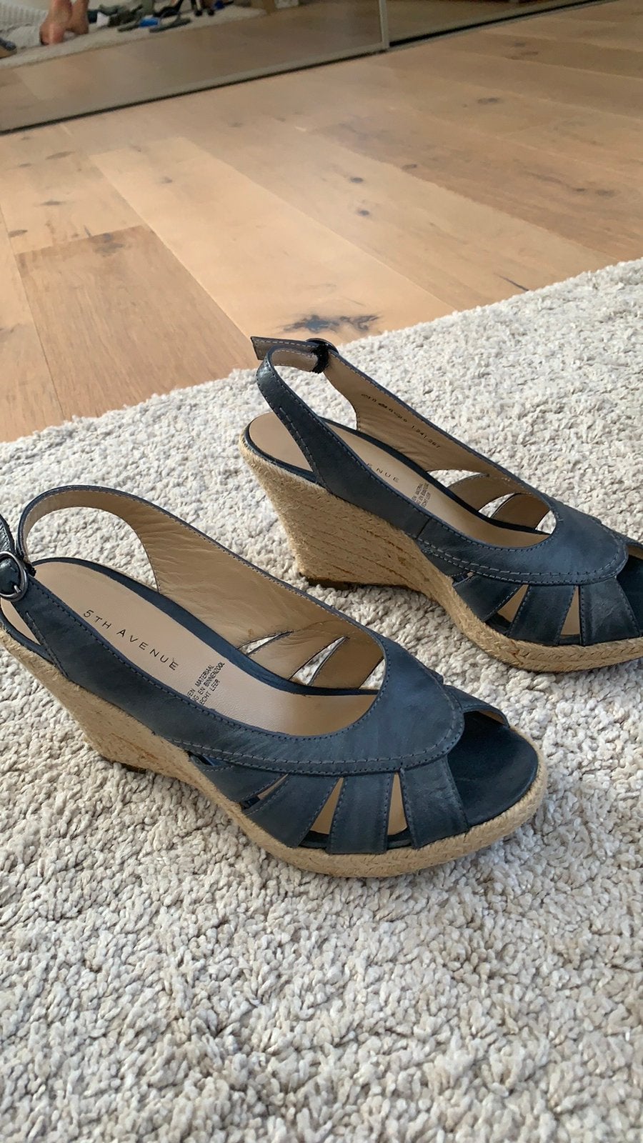 Leren espadrilles. Maat 38, Blauw, Ophalen of Verzenden, Zo goed als nieuw, Espadrilles of Moccasins
