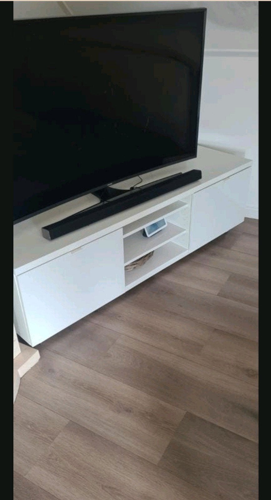 Tv meubel hoogglans wit, Ophalen, Zo goed als nieuw, 25 tot 50 cm, Minder dan 100 cm