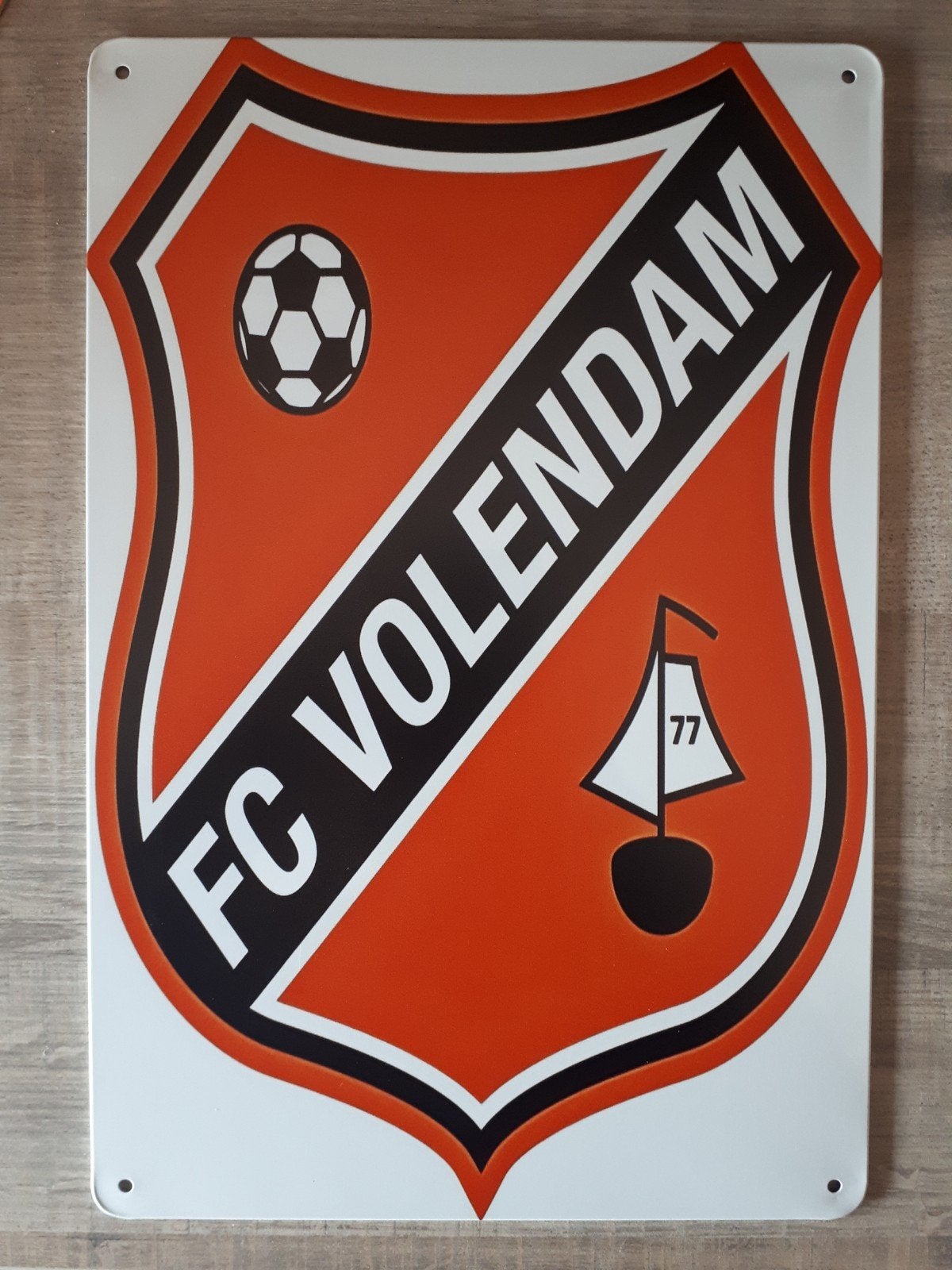 Fc Volendam 20x30 cm Metalen Reclamebord, Verzenden, Zo goed als nieuw, Poster, Plaatje of Sticker