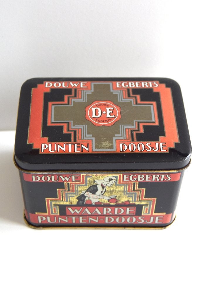 Vintage Douwe Egberts waardepunten doosje in goede staat, Verzamelen, Ophalen of Verzenden, Gebruikt, Overige, Douwe Egberts