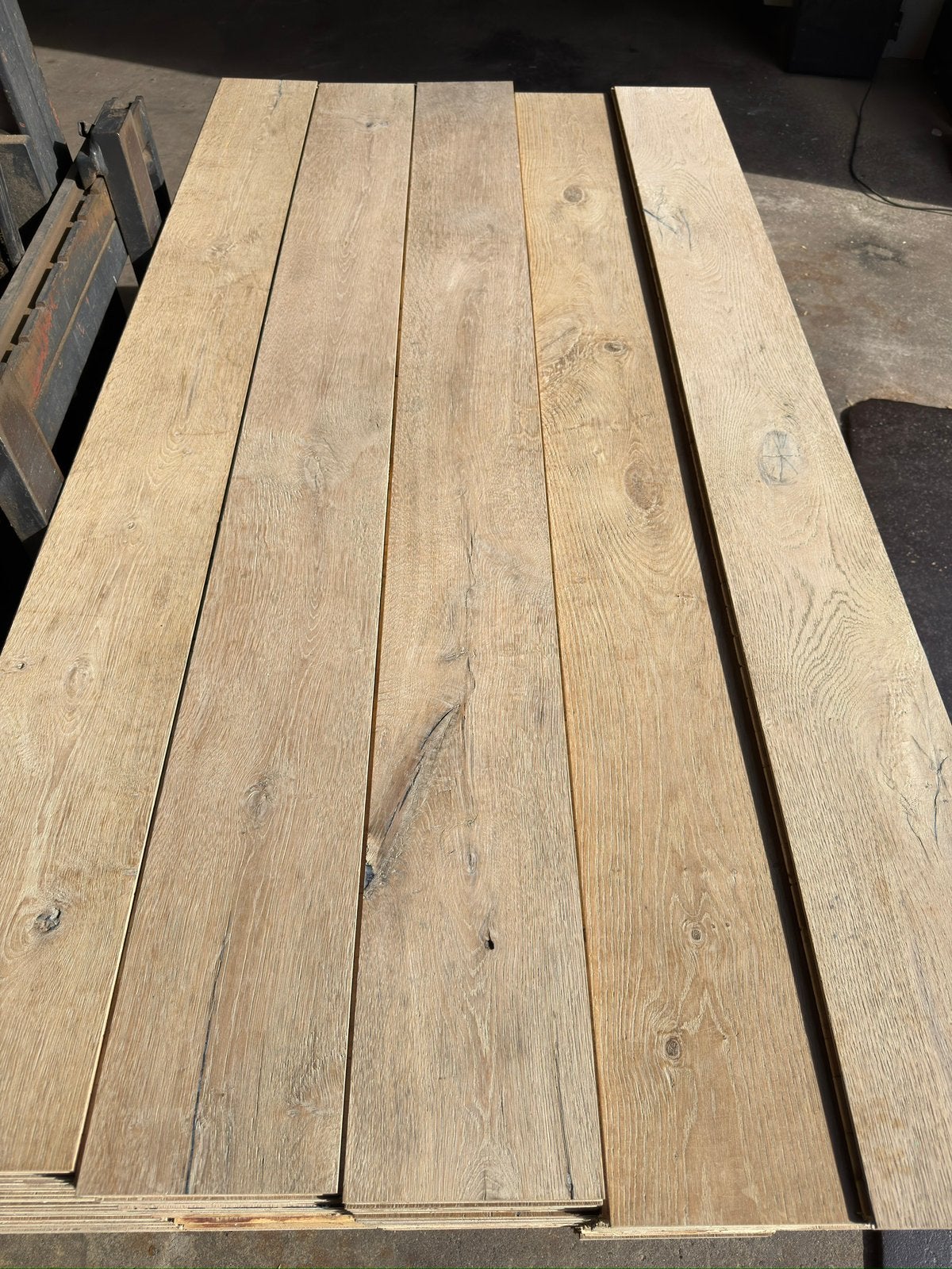 Eiken vloer 39 m2 lamelparket 19 cm breed 1,4 cm dik, Doe-het-zelf en Verbouw, Ophalen, Gebruikt, Vloerdelen of -planken, 10 m² of meer