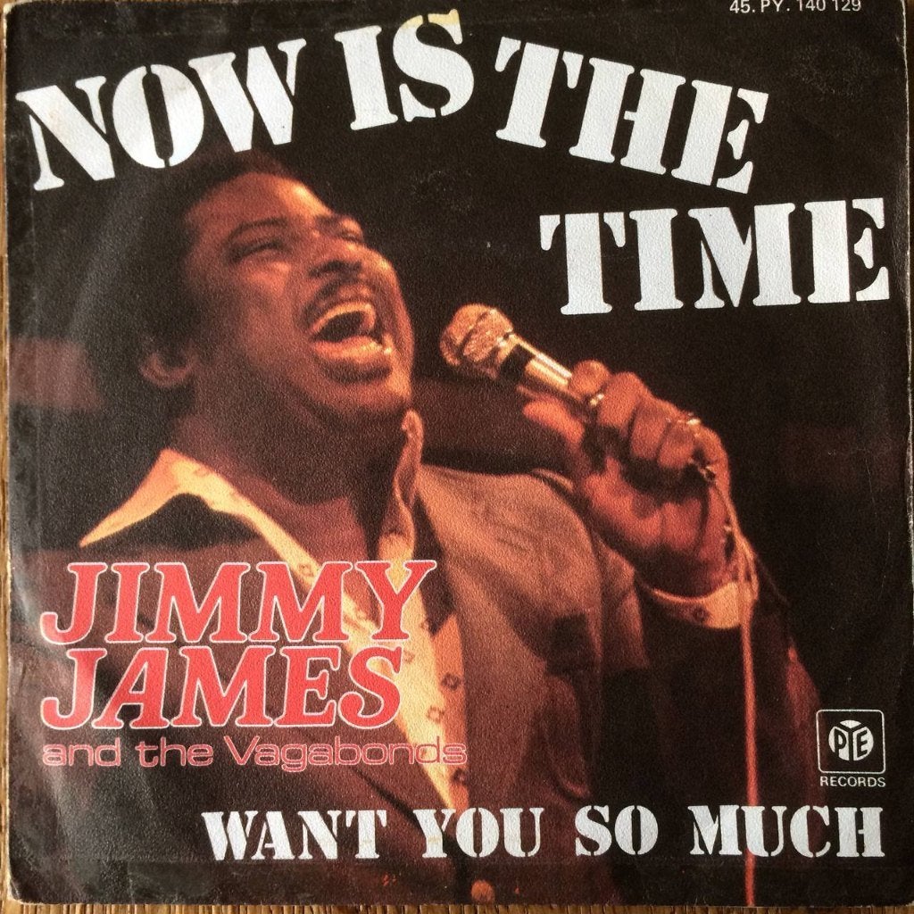 Jimmy James Vagabonds Now Is Time 7" FH 70s soul funk disco, Gebruikt, 7 inch, Ophalen of Verzenden, Dance en House