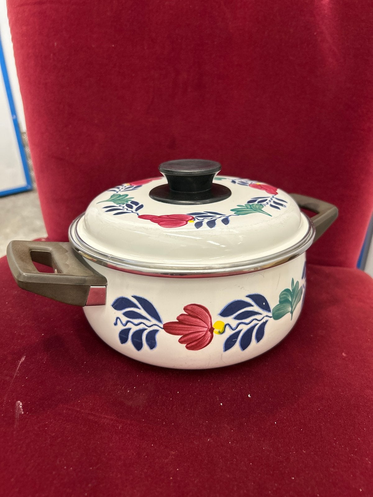 Boerenbont kookpannetje 18/19 cm - Boch Belgium, Overige materialen, Gebruikt, Div, Ophalen of Verzenden