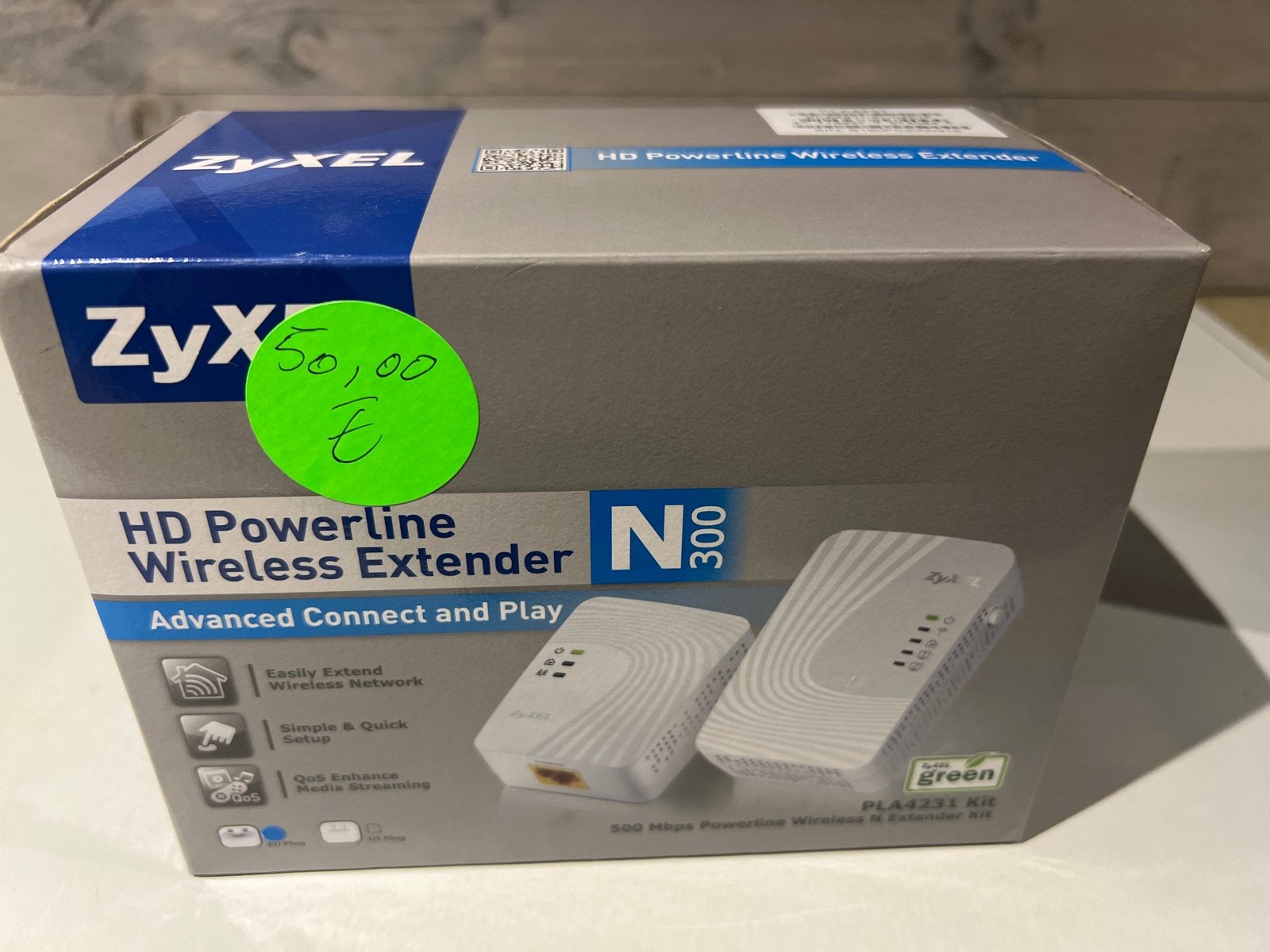 Zyxel HD Powerline Wireless Extender N300 - Nieuw in doos, Computers en Software, N, N, Nieuw, Ophalen of Verzenden
