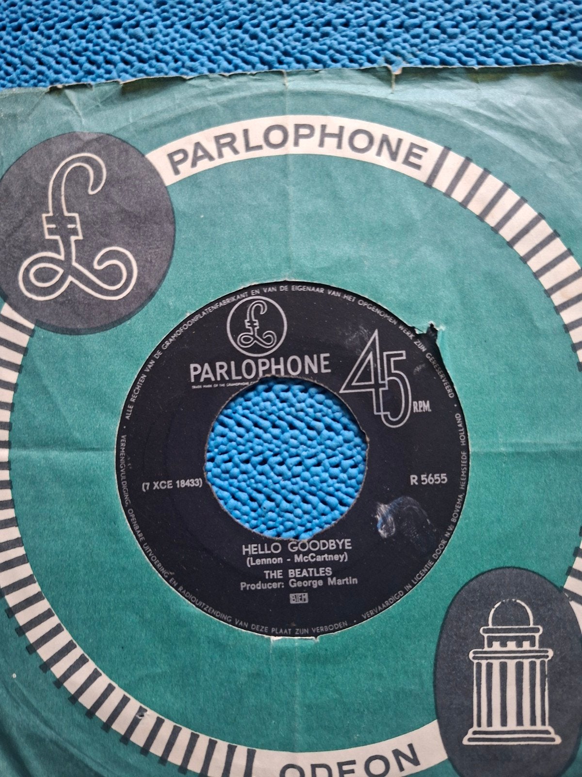 The Beatles - Hello Goodbye / I Am The Walrus 7 inch vinyl, Gebruikt, Originele persing, 7 inch, Ophalen of Verzenden