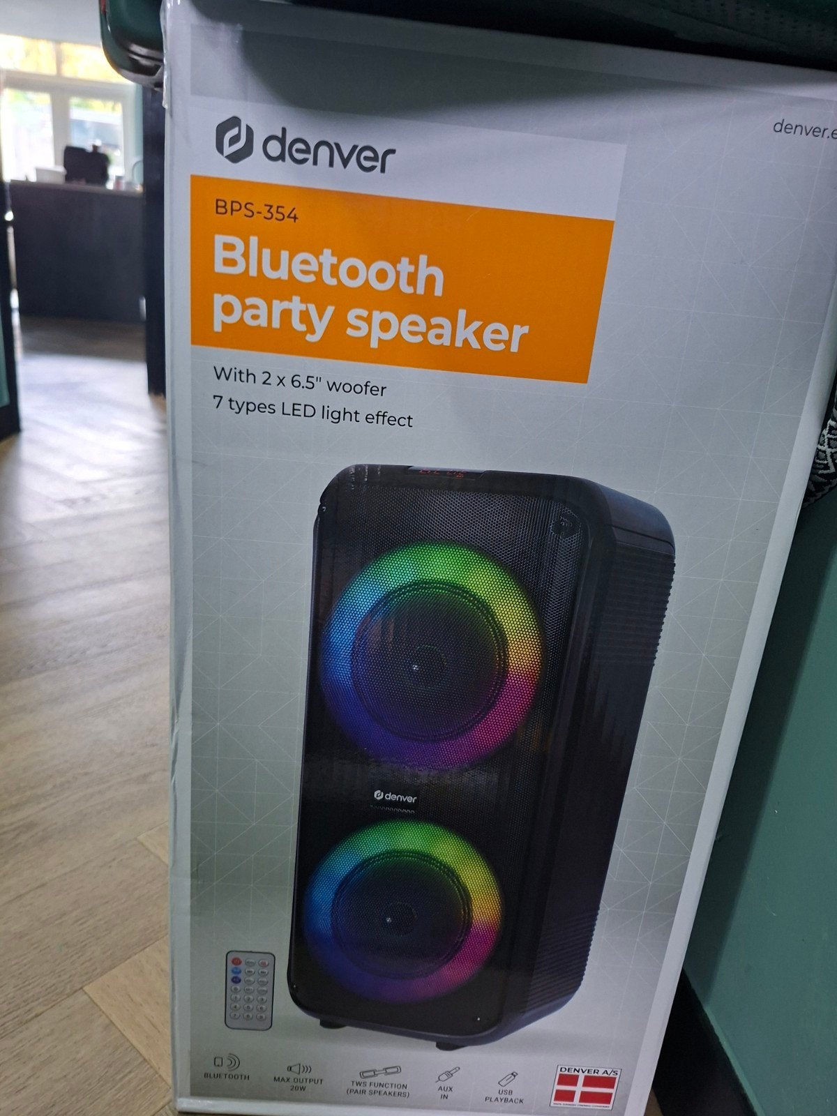 Denver BPS-354 Bluetooth Party Speaker - Nieuw in doos!, Audio, Tv en Foto, Luidsprekers, Bluetooth, Party speaker, Nieuw, Ophalen