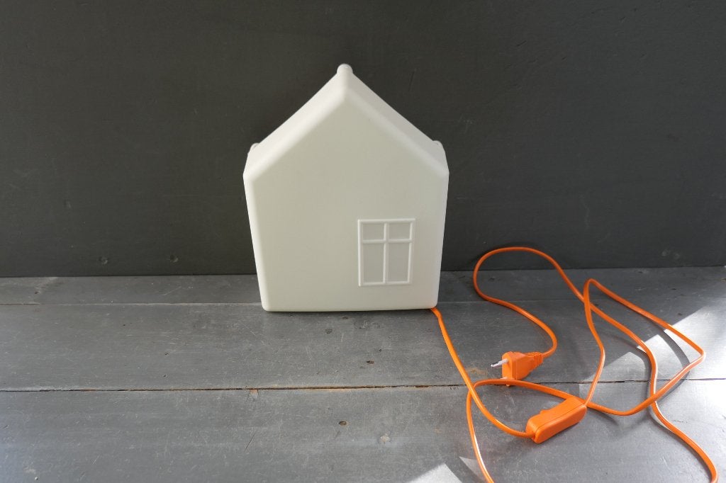 Vintage IKEA Drömhem wandlamp in de vorm van een wit huisje, Kunststof, Verzenden, IKEA, Zo goed als nieuw