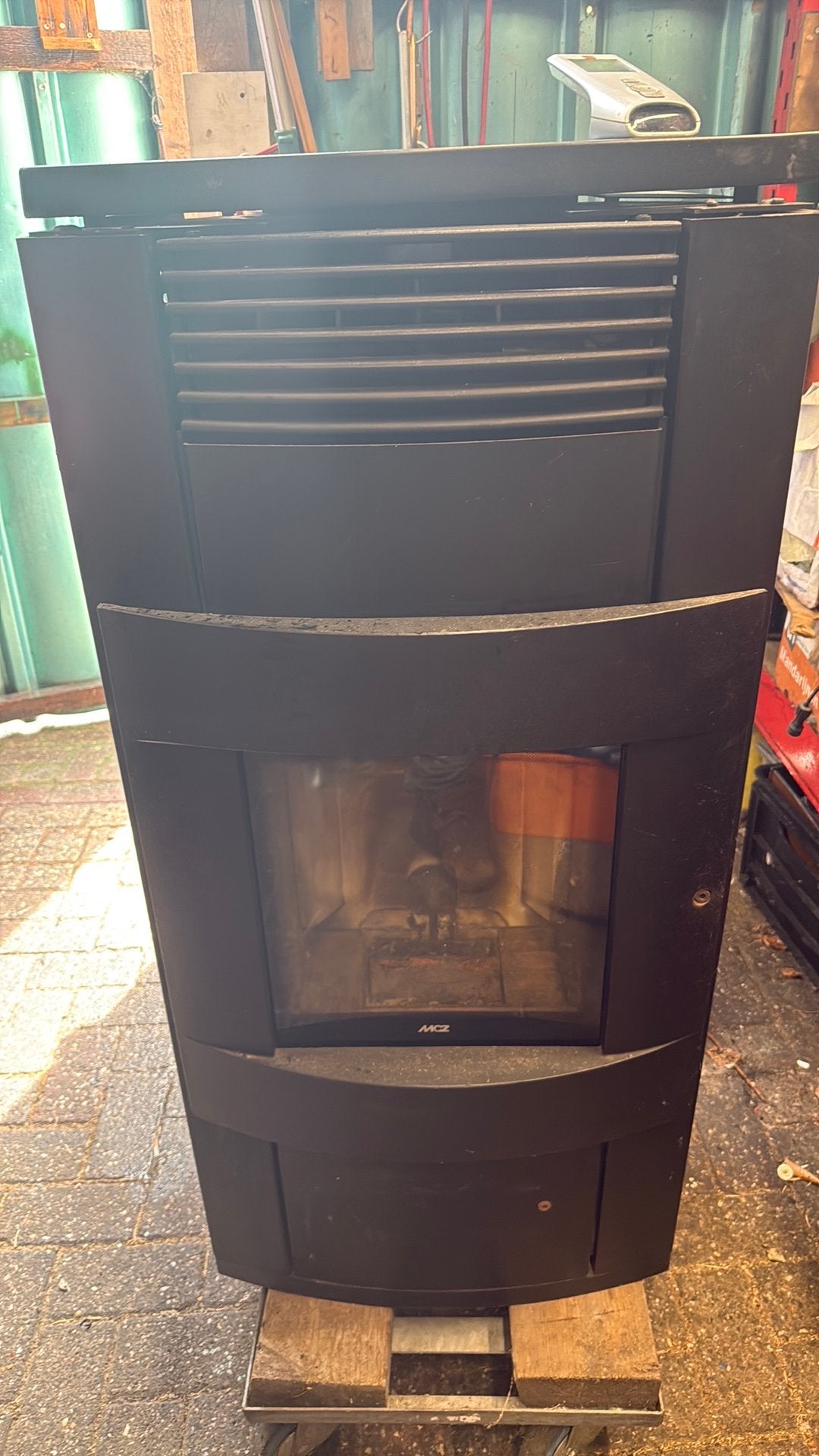MCZ pelletkachel , afstandsbediening. 11,5 kw, Gebruikt, Overige brandstoffen, Ophalen of Verzenden, Pelletkachel