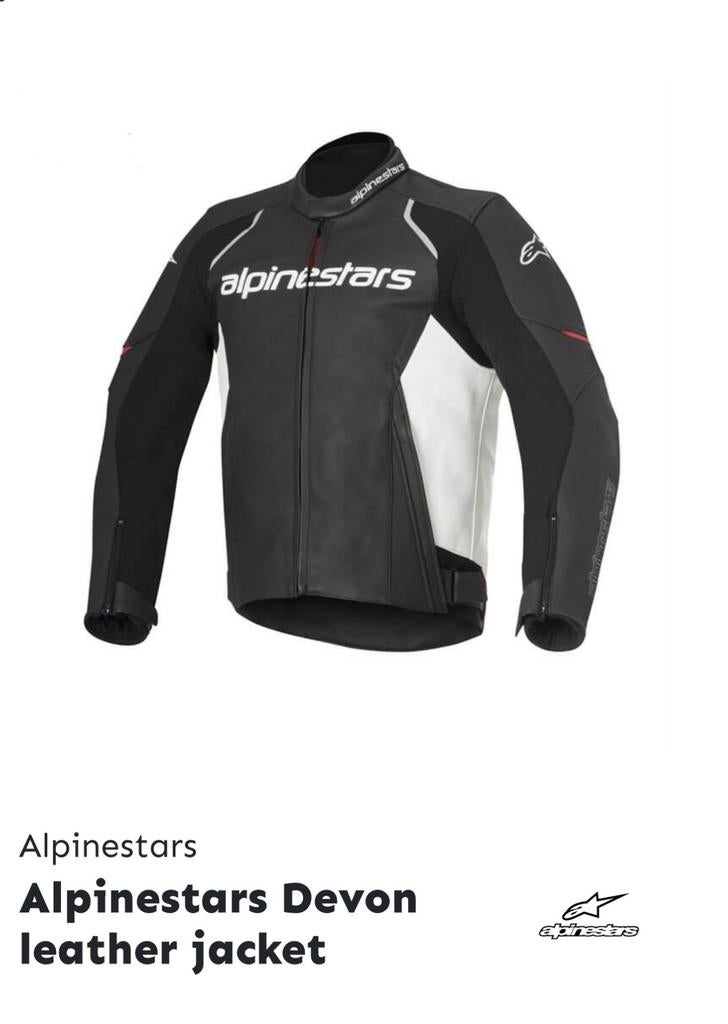 Alpinestars Devon leren motorjas, maat EU 48, Motoren, Kleding | Motorkleding, Ophalen of Verzenden, Tweedehands, Heren, Jas | leer