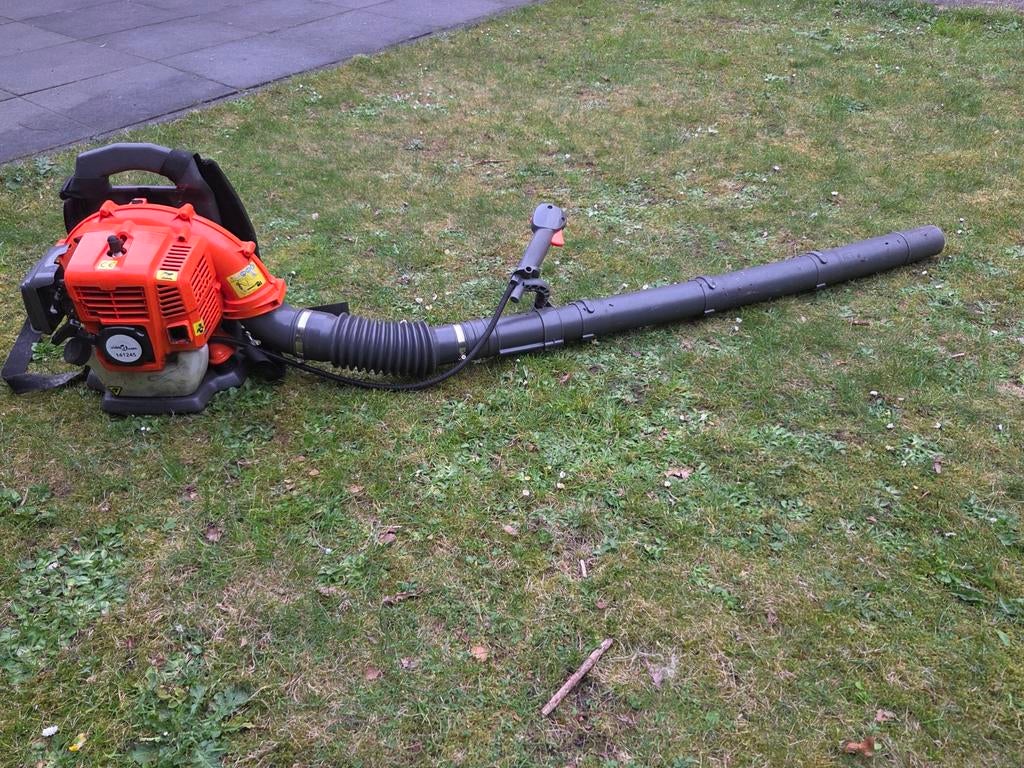 Benzine Rug Bladblazer - Krachtig en Comfortabel, Tuin en Terras, Bladblazers, Ophalen, Gebruikt, Benzine, Ruggedragen