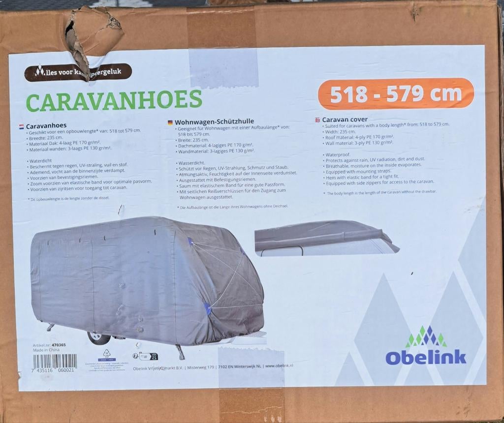 Nieuwe Caravanhoes 518-579 cm - Obelink, Ophalen of Verzenden, Nieuw