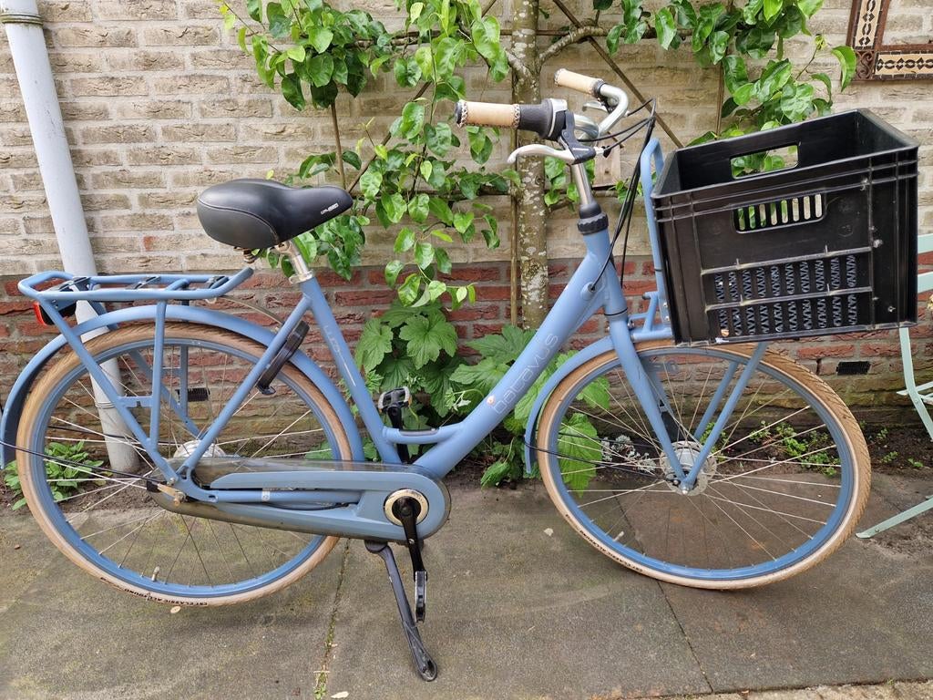 Batavus damesfiets met mand - Lichtblauw, Fietsen en Brommers, Fietsen | Dames | Damesfietsen, Ophalen, Velgrem, Versnellingen