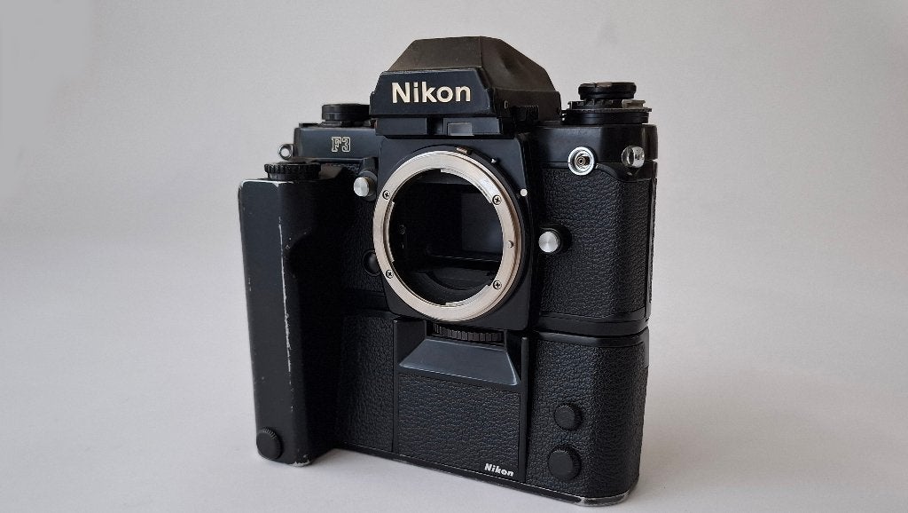 Nikon F3 body met MD-4 motordrive, Ophalen, Gebruikt, Spiegelreflex, Nikon