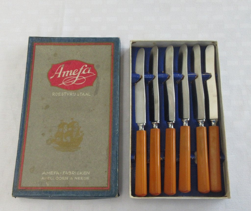 6 Oude Amefa messen, Antiek en Kunst, Ophalen of Verzenden
