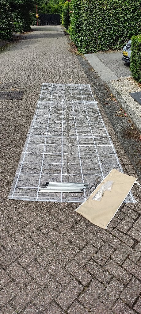 Windscherm doorzichtig 1.40 x 4.65 meter, zo goed als nieuw, Ophalen of Verzenden, Zo goed als nieuw
